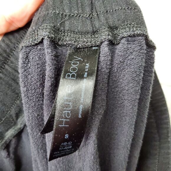 Haute Body black jogger sweat pants viscose - Picture 4 of 11